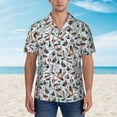 thumbnail image 2 of Sikiie Mallard Ducks Wild Birds1 Print Men's Hawaiian Shirt, Summer Beach Button Pocket Short Sleeve T-Shirt,Medium, 2 of 7