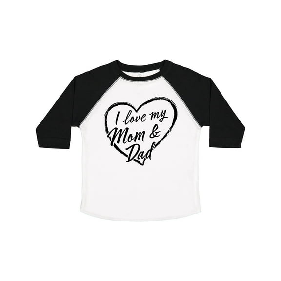 Inktastic I Love My Mom and Dad in Black Chalk Heart Boys or Girls Toddler T-Shirt