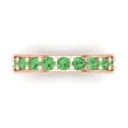 thumbnail image 1 of 1.81 ct Brilliant Round Cut Simulated Green Diamond 14k Rose Gold Band SZ 9.5, 1 of 6