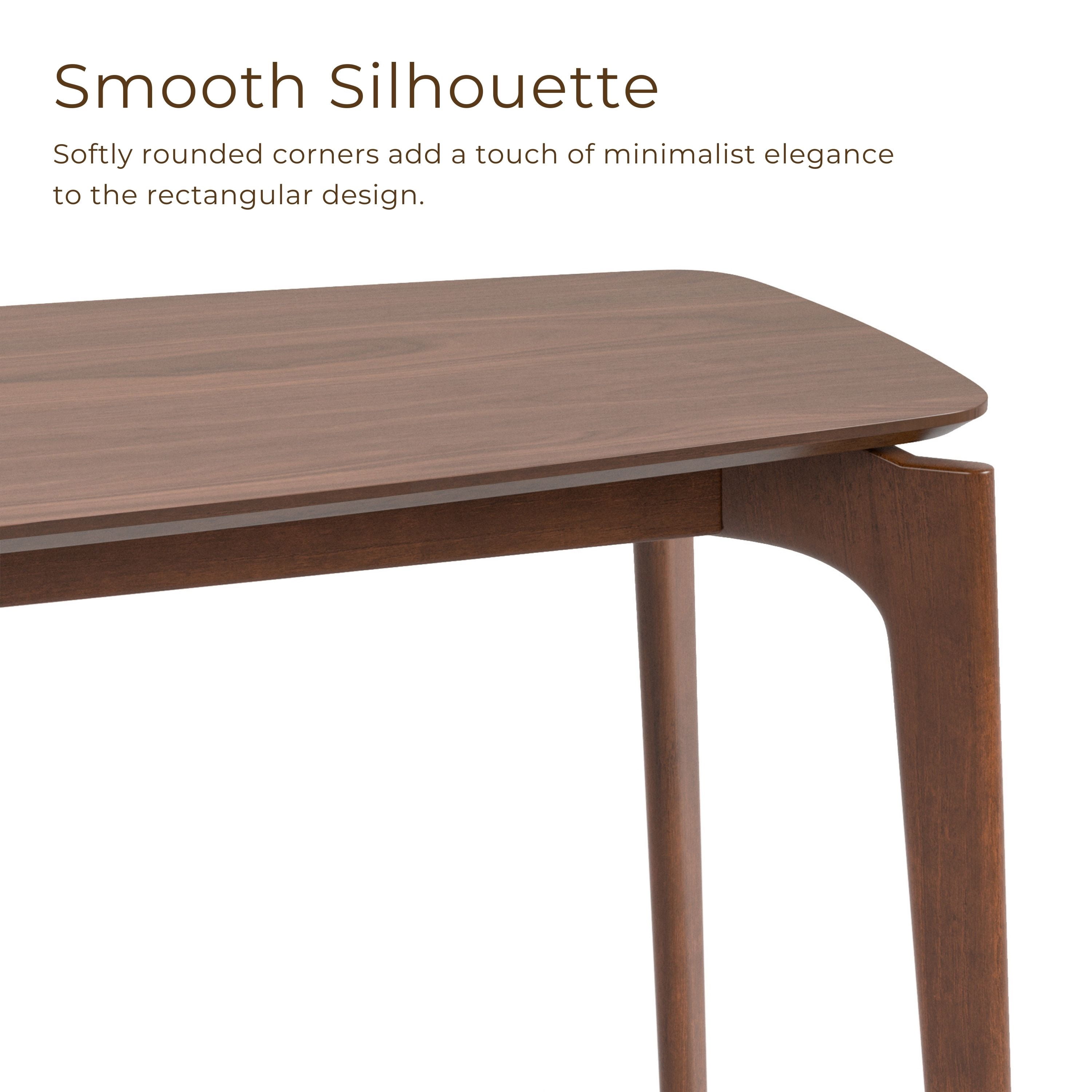 Furniture of America Erik 59" Rectangle Counter Height Dining Table, Walnut