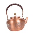 thumbnail image 2 of Tetera Infusora de té, de microelementos utilitarios, tetera de cobre sólido de 1,6 L, tetera para adorno de mesa familiar para el hogar patrón C, 2 of 8