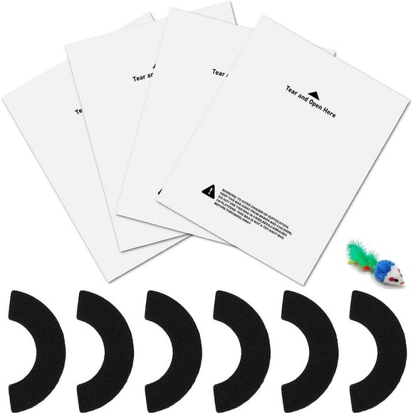 AIR-50 Pack Waste Drawer Liners Bags Compatible with Litter Robot 4, 9-11 Gallons Litter Box Liners Plus 6 Pack Activated Carbon Filter