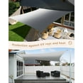 thumbnail image 4 of Sun Shade Sail 6.5x10Ft Gray Gradient Uv Block Sunshade Canopy Outdoor Shade Cover Rectangle Shade Cloth For Patio Garden Yard Deck Pergola, 4 of 6