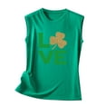 thumbnail image 4 of Patrick's Day Casual Mujer Sin mangas O-cuello Impreso Tops Damas Chaleco Pompotops  lopia997316, 4 of 4