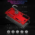 thumbnail image 3 of Samsung Galaxy S21+ 5G Case, Dteck Hybrid Rugged Shockproof Case with 360 Degree Rotation Ring Holder Finger Kickstand for Samsung Galaxy S21+ / S21 Plus,Red, 3 of 8