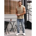 thumbnail image 6 of IDOPIP Men's Hooded Tank Top Sleeveless Pullover Top with Pocket Hoodies Muscle Gym Shirts S-XL, 6 of 10