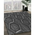 thumbnail image 3 of Ahgly Company Machine Washable Indoor Square Transitional Charcoal Black Area Rugs, 8' Square, 3 of 7