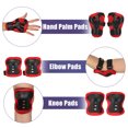 thumbnail image 5 of Motoforti 6pcs Cycling Wrist Support Guard Elbow Knee Pads Red Black Bike Riding Protective Gear, 5 of 7