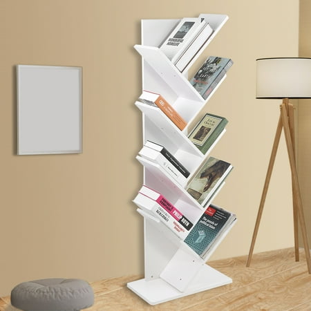 9 Shelf Tree Bookshelf Superjare Compact Book Rack Bookcase Display 9 Shelf Tree Bookshelf Superjare Compact Book Rack Bookcase Display Storage Furniture For
