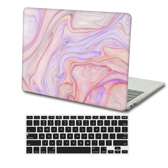 KSK KAISHEK Hard Shell Compatible with Old MacBook Air 13 inchs with Not Retina Display No USB-C + Black Keyboard Cover Model: A1369 & A1466( Marble 19_2)