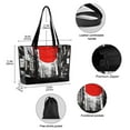 thumbnail image 2 of FORMRS Canvas Laptop Tote Bag for Women with 15.6" Computer Compartments Shoulder Handbag, Black Streets, 2 of 7