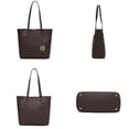 thumbnail image 4 of MKF Collection Lea Vegan Leather Women's Tote Bag, Fashionable Shoulder Purse Handbag by Mia K - Coffee, 4 of 6