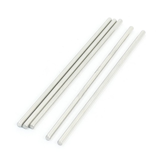 Unique Bargains 5PCS 70mm x 2mm Stainless Steel Round Rod Axle Bars for RC Toys