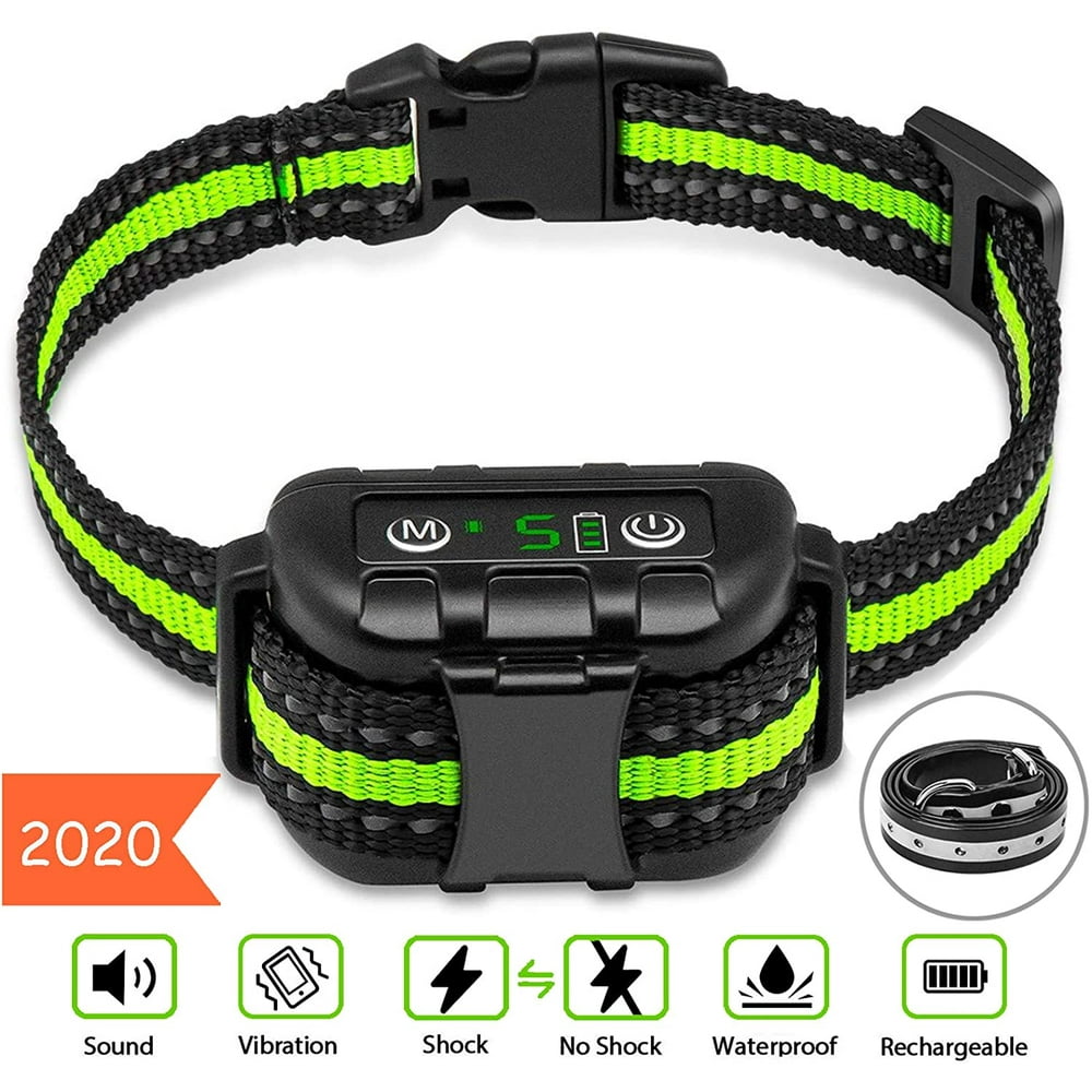 Dog Bark Collar, Dual Triggering No Bark Collar with Beep, Automatic