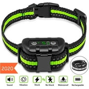Dog Bark Collar, Dual Triggering No Bark Collar with Beep, Automatic & Fixed Mode Anti Barking Collar with 6 Adjustable Intensity Vibration Harmless Shock for Small Medium Large Dogs