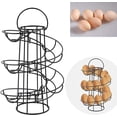 thumbnail image 4 of Spiral Egg Holder Freestanding Wire Egg Skelter Dispenser Rack Modern Spiraling Dispenser Rack up, 4 of 5
