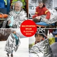 thumbnail image 6 of 100 Pack of Bulk Wholesale 84"L x 36"W Reusable Emergency Foil Thermal Mylar Blankets for First Responders, Hiking, Camping, Heat and Warmth in Silver, 6 of 9