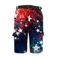 thumbnail image 4 of Drmagiyhm Shorts Men Athletic Casual Wide legs Short Lightweight Stars and Stripes Tactical Short Pants Fashion Men's Cargo Clothing with Pocket Royal Blue M, 4 of 4
