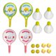thumbnail image 3 of 2 piezas de raqueta de bádminton para niños juguete deportivo con pelota y volante juguete interactivo regalo raqueta de bádminton para niños césped Contiene 12 bolas, 3 of 8