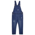 thumbnail image 1 of Overol de Mezclilla Para Niños Pequeños, con Agujeros Rotos y Banda Elástica en el Interior, Ropa de Trabajo, Azul, 6-7 Años, 1 of 6