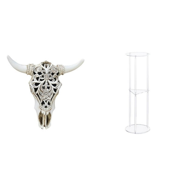 Escultura De Cabeza De Toro Tribal Para Colgar En La Pared Y Mesa Auxiliar De Acrílico Transparente Para Oficina, Granja, Dormitorio, Balcón, Decoración De Espacios Pequeños, Fácil De