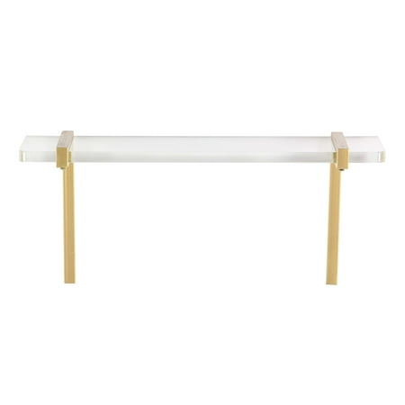 Decmode Rectangular Metal And Clear Acrylic Wall Shelf Decmode Rectangular Metal And Clear Acrylic Wall Shelf