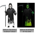 thumbnail image 4 of XXWXYD Boys Skeleton Halloween Costum𝖾 Set - Skul𝗅 Print Hooded Robe Cloak with Mas𝗄 and Gloves, 3 Piece Cos-play Outfit for Kids Halloween Party Dress Up, 4 of 5