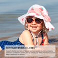 thumbnail image 5 of Baby Girl Sun Hat with UPF 50+ Outdoor Adjustable Beach Hat with Wide Brim Bucket Hats, 5 of 5