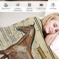 thumbnail image 3 of Autua Horse Body Parts Anatomy Warm Lightweight Blanket Soft Fleece Throw Blanket Living Rooms Sofa Decor Cow Gifts Blanket for All Seasons Flannel Material Blanket Super Soft Blanket 40x50in, 3 of 6