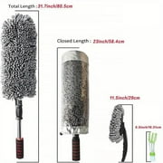 4 Pcs Car Cleaning Kit Interior Exterior Car Detail Cleaning Drill Brush Engine, Car Duster Retractable Dust Removal Car Brush, Car Wash Brush