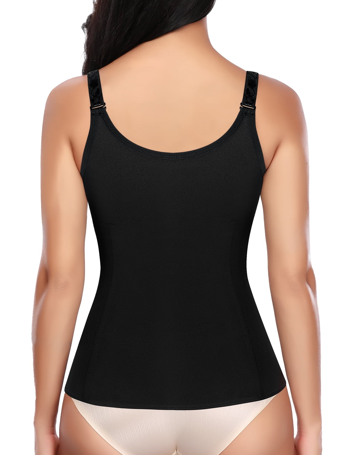 Waist Trainer for Women Corset Tops Tummy Control Shapewear Sport Girdle Workout Black Vest