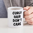 thumbnail image 4 of CafePress - Curly Hair Don't Care - 11 oz Ceramic Mug - Novelty Coffee Tea Cup, 4 of 4