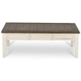 thumbnail image 4 of Steve Silver Table Basse de Rangement Cayla en Chêne Foncé et Blanc, 4 of 8