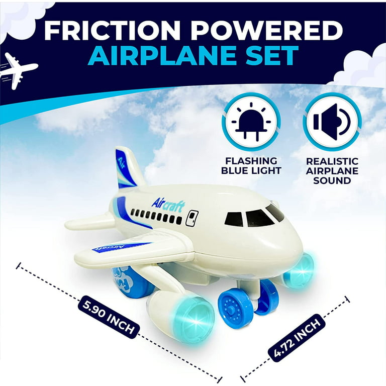 Toysery Airplane Toys for Kids, Toddler Toy Airplanes for Boys with Lights and Sounds - Flying Airplane Toy | Aeroplane Toys for Boys, Blue
