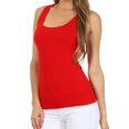 thumbnail image 3 of Sakkas Basics Ribbed Racerback Cami Tank Top - Red - One Size, 3 of 4