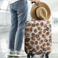 thumbnail image 2 of Beige Footballs and Numbers Pattern Luggage Cover Fashion Suitcase Cover Baggage Covers Fit 25-28 Inch Luggage (Go Travel), 2 of 5