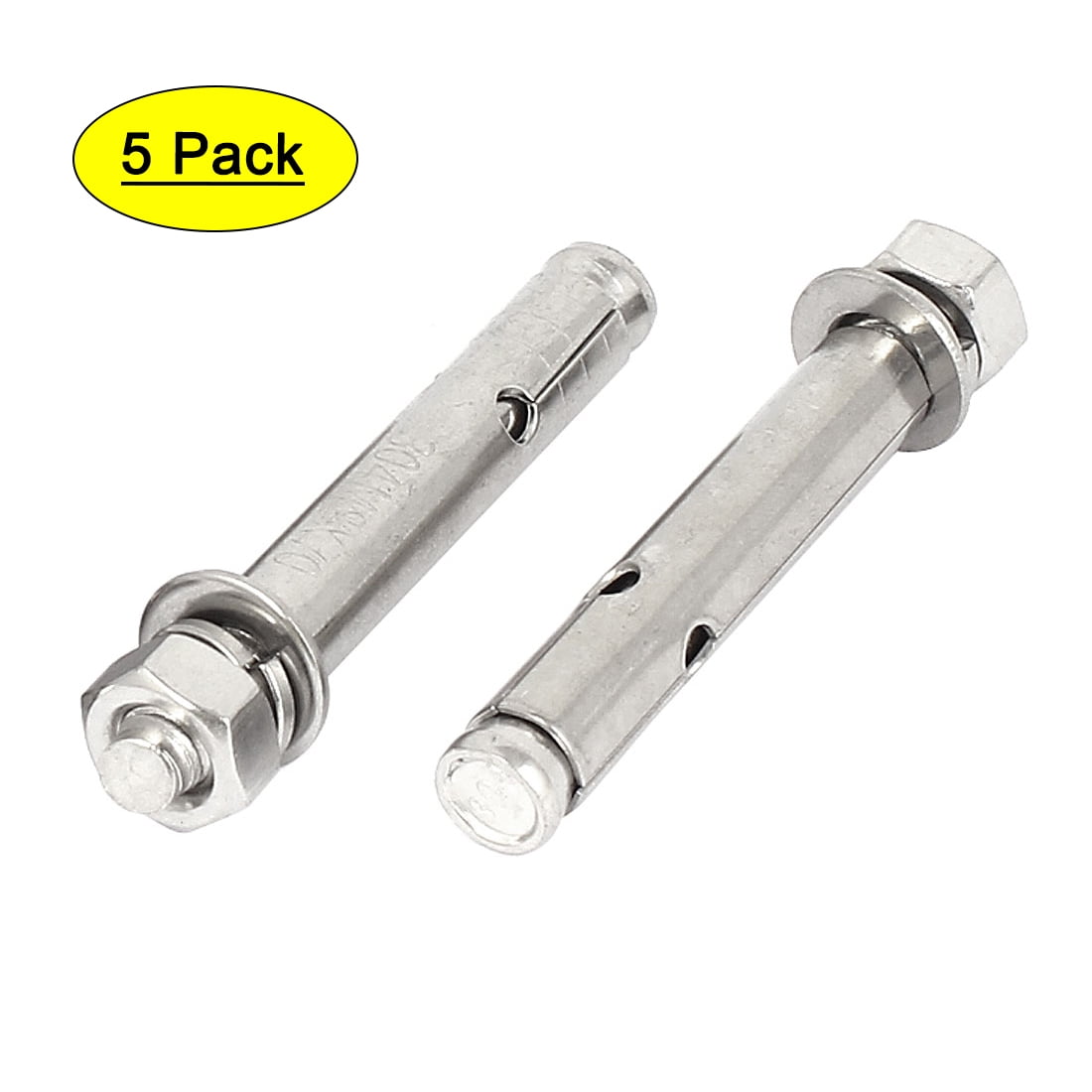 SENDILI 4 Pieces Stainless Steel Expansion Screw Bolts M10 M10*200/4 Pieces External Hex Nut Expansion Sleeve Anchor Bolt Heavy Duty Fixing Anchors