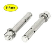 5 Pcs Stainless Steel Hex Nut Sleeve Anchors Expansion Screws Bolts 5/16" x 3"