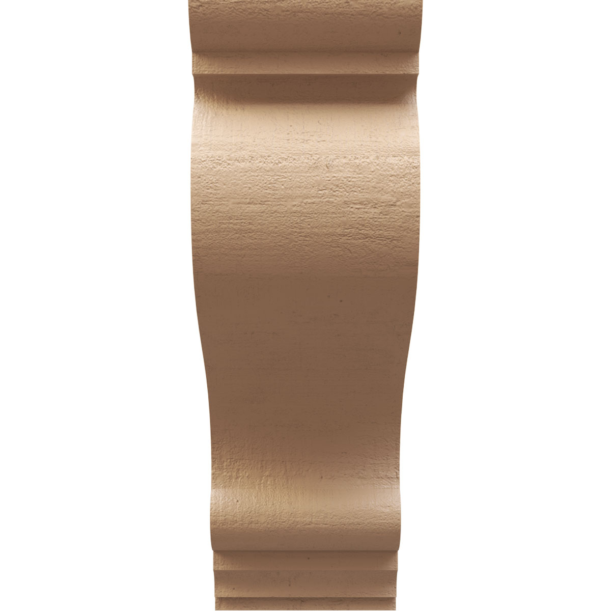 11"W x 22"D x 33"H Classic Scroll Rough Cedar Woodgrain TimberThane Corbel, Primed Tan
