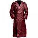 thumbnail image 3 of Abrigo largo de cuero de gran tamaño para hombre, abrigo cruzado, estilo militar alemán, abrigo medieval para oficial, invierno, 3 of 5