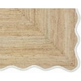 thumbnail image 2 of KLAVATE Natural Jute Hand Braided Scalloped Wave Edge Farmhouse Jute Rug, 2 of 5