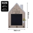 thumbnail image 2 of Hanging Wooden Board Key Holder with 3 Hooks Wooden Black Board for Entrance Hallway, 2 of 5