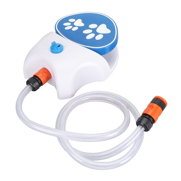 Fuente De Agua Para Perros, 2 Modos De Dispensación De Agua, Activado Por La Pata, Conexión Fácil, Alimentador De Agua Con Escalón Para Pies De, Uso Simple Con Manguera