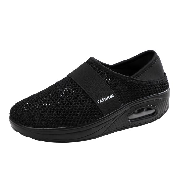 HBFAGFB Sneakers for Men Lightweight Breathable Slip on Shoes Walking Shoes Daily Wear Black Size 40