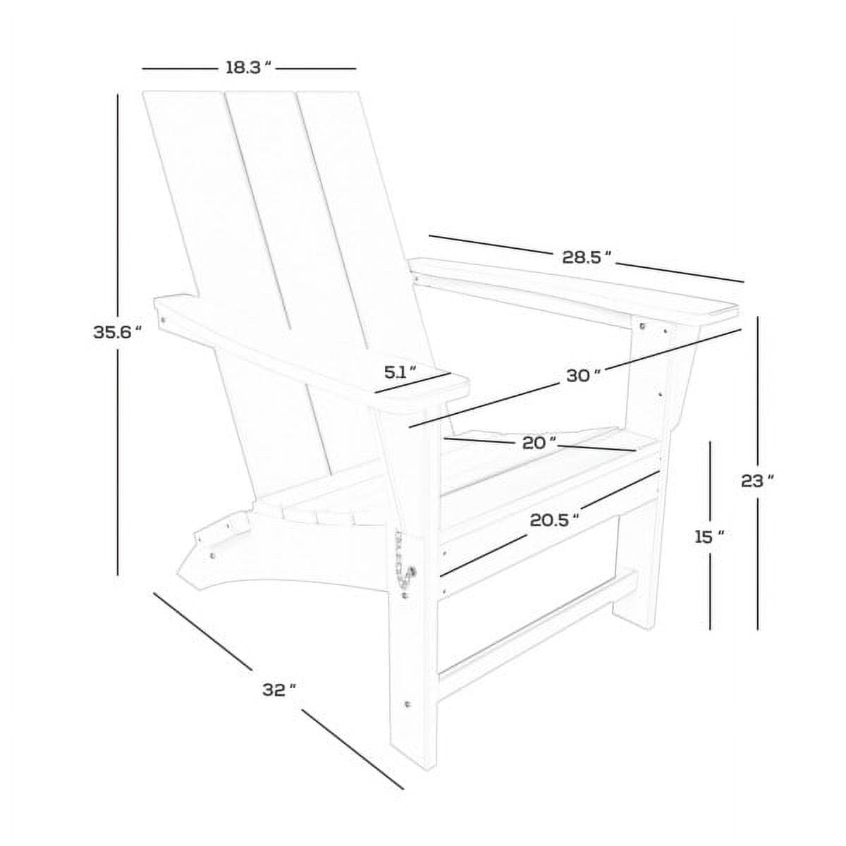 WestinTrends Ashore 4-Piece Foldable Adirondack Chair Set, All-Weather Poly Lumber, Modern Farmhouse Patio Seating, Gray