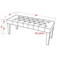 thumbnail image 5 of Furniture of America Harper Fabric Upholstered Bench with, Brown, 5 of 5