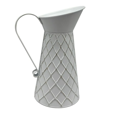

MICHAELS 10.5 Gold Diamond Pattern Galvanized Pitcher by Ashland®