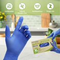 thumbnail image 3 of Guantes de nitrilo biodegradable Jointown, 3,5 mil, talla mediana, 200 unidades, 3 of 7
