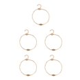 thumbnail image 3 of Minnieouse Tobilleras Ajustable Oro Plata Mal de ojo Joyería Accesorio de moda Colgando Pulseras de tobillo colgantes para mujeres Fiesta Oro Oro 5piezas Minnieouse CBP253745, 3 of 4