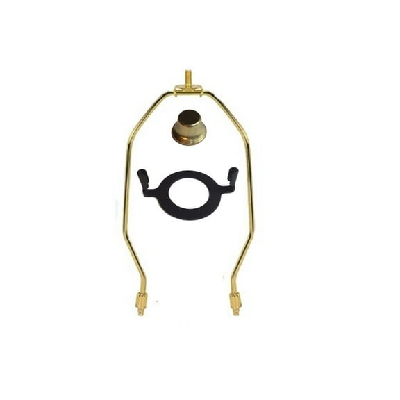 Upgradelights Adapter Kit That Includes Black Uno Adapter and 10 Inch Harp with matching Finial